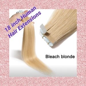 18” Blonde Brazilian Human Hair Tape in Extensions (50g)